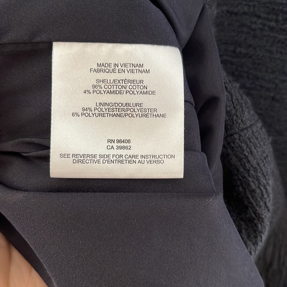 Theory Black Udela Textured Fit And Flare Crew Neck Sleeveless Dress Sz 6 - Picture 5 of 6